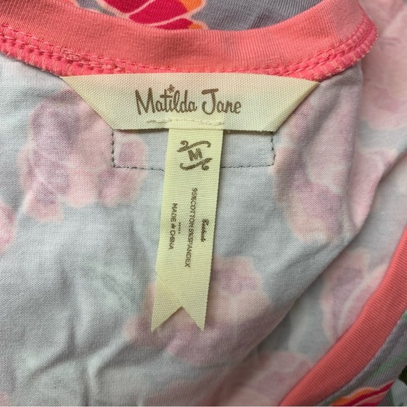 MATILDA JANE Marzipan rose dress size M gray pink preppy stretch summer … - Picture 8 of 10